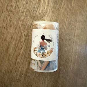 Decorative Floral Character Illustration Washi Tape